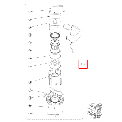 Nilfisk SC 401 43B Vakum Motoru 280W 24W Kiti