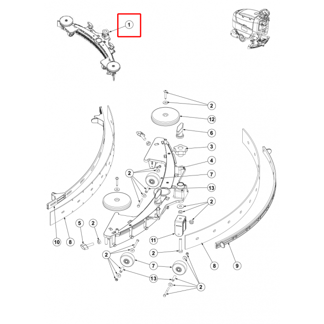 Nilfisk SC 401 43B Silici Lastik 700 Mm 28 Plastik Kit