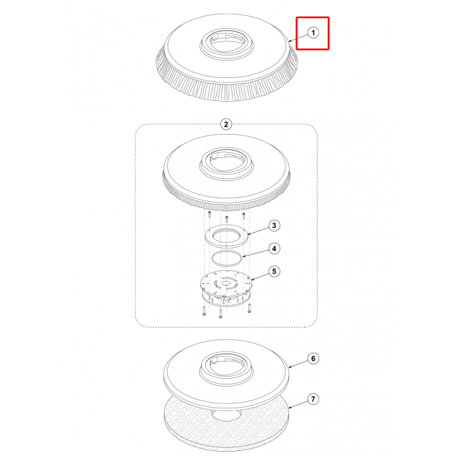 Nilfisk SC 401 43B Fırça Diski 430Mm 17 Prolene Mavi