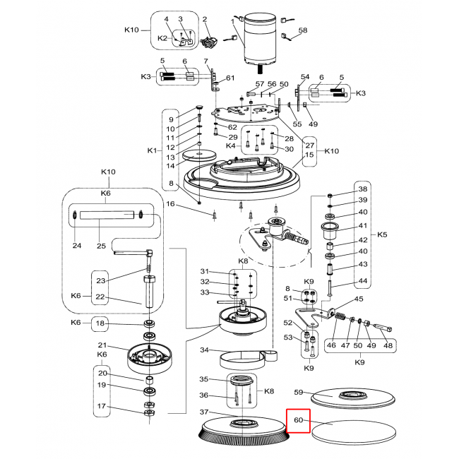 Nilfisk SC 430 53B Ped 21 533 Mm Eco Kırmızı 5Pcs