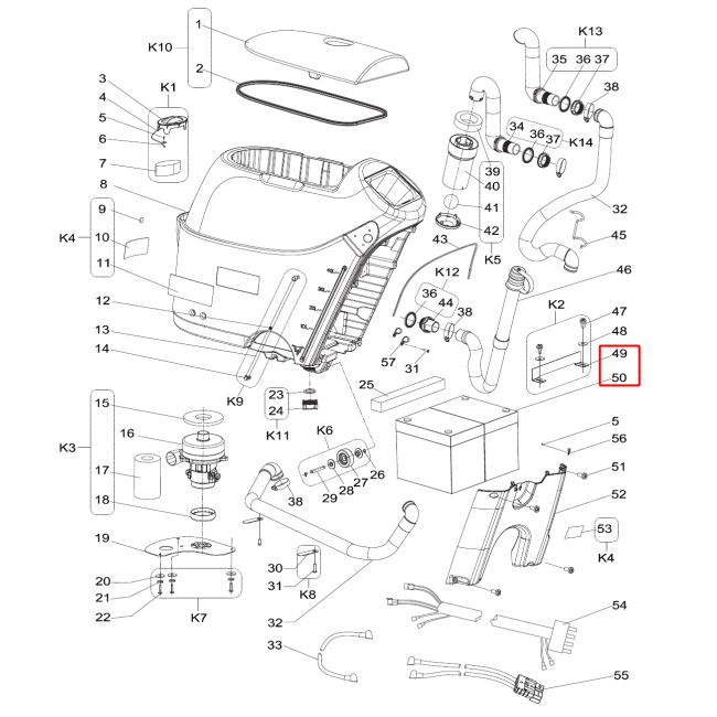 Nilfisk SC 430 53B Akü 12V 105Ah / 20H Amg