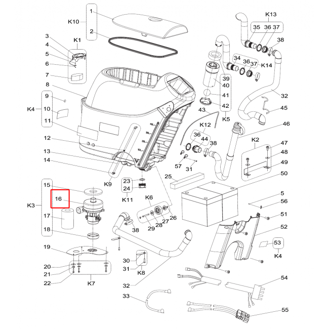 Nilfisk SC 430 53B Vakum Motoru Üst Conta
