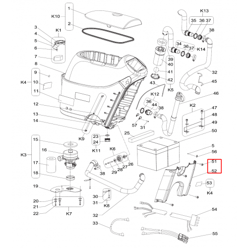 SC 430 53B Akü Kapak Siyah