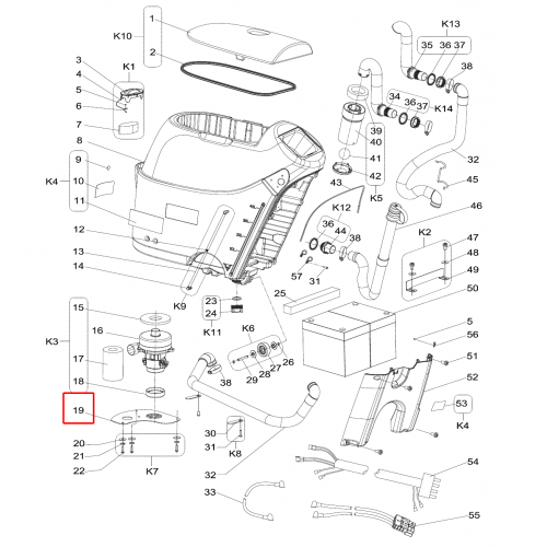 Nilfisk SC 430 53B Vakum Motoru Desteği Kaplama