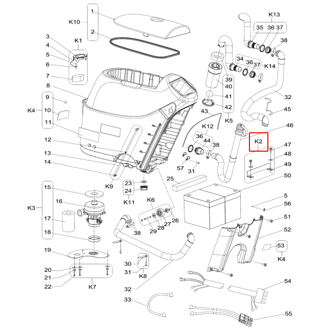 SC 430 53B Akü Braket Kit