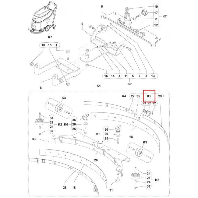 Nilfisk SC 450 53B Silici Lastik Mandal Kiti