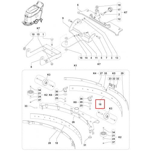 Nilfisk SC 450 53B Silici Lastik 740Mm 29 Pu Kit
