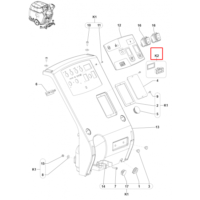 SC 450 53B Sayaç Saat 24V Kit