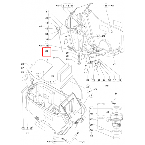 Nilfisk SC 450 53B Kablo Silici Lastik Kaldırma L.302Mm