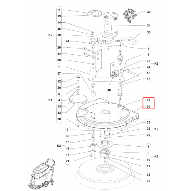 Nilfisk SC 450 53E Fırça Platformu