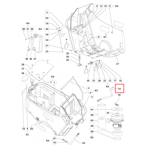 SC 450 53E Kablo Vakum Motoru