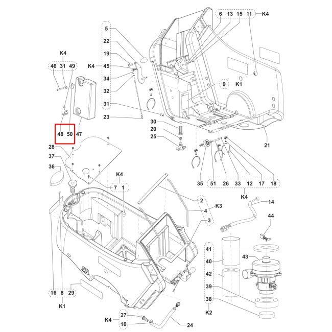 SC 450 53E Fırça Motoru Kablo