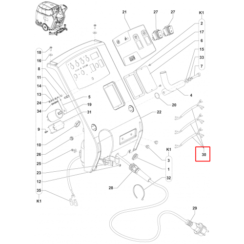 SC 450 53E Kontrol Paneli Kablo Seti