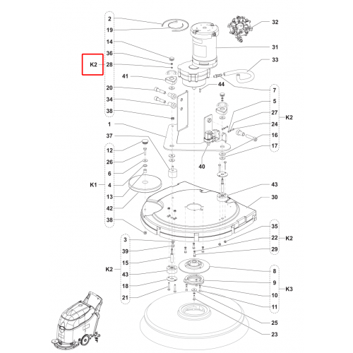 Nilfisk SC 450 53E Fırça Platformu Donanım Kiti