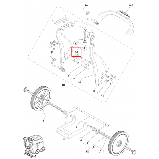 SC 450 53E Anahtarlar Cpl Siyah F Tutma Kolu Kiti