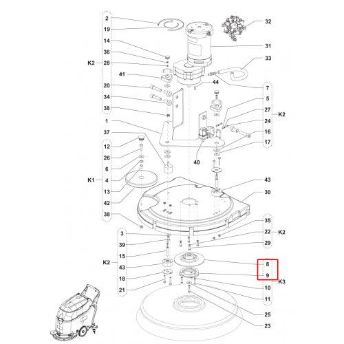 SC 450 53E Hub Metal F Fırça