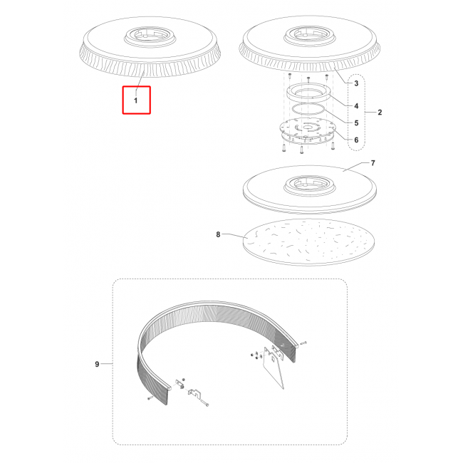 Nilfisk SC 450 53E Fırça Disk 530Mm 21 Magna Grıt 46