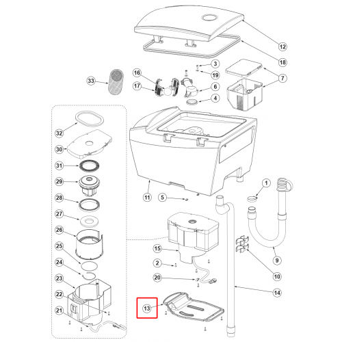 SC 500 53B Kapak F Vakum Motor Soundproofıng Sıp