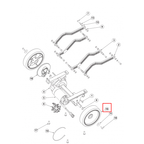 Nilfisk SC 500 53B Tekerlek D.200X50 Gri Siyah 2 Adet Set