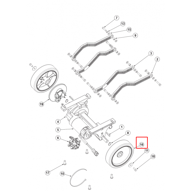 Nilfisk SC 500 53B Tekerlek D.200X50 Gri Siyah 2 Adet Set