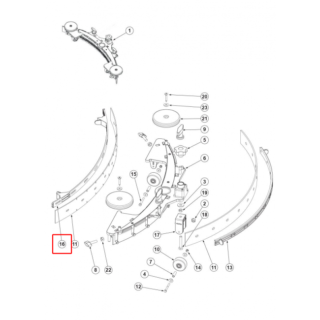 SC 500 53B Çerçeve Ön Plastik F Silici Lastik 700Mm 28 Sıp