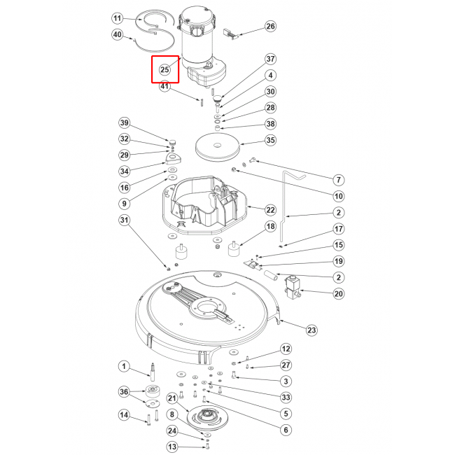 Nilfisk SC 500 53B Redüktörlü Motor 450W 24V Sıp