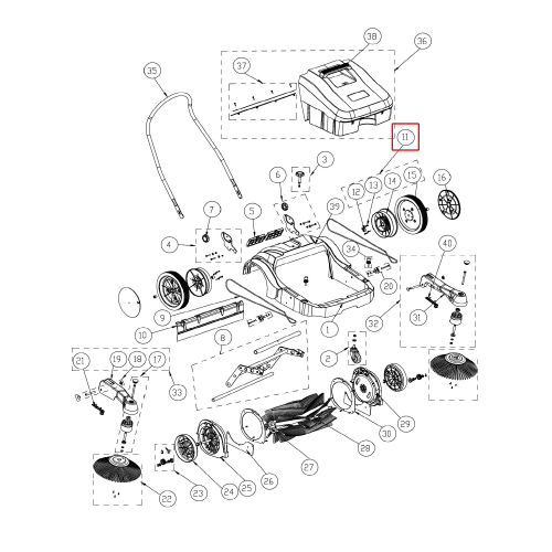 Nilfisk SW 250 Tekerlek Kiti