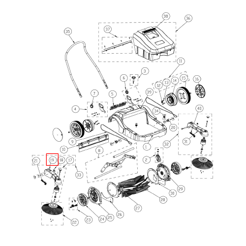SW 250 Sağ Yan Süpürge Arm