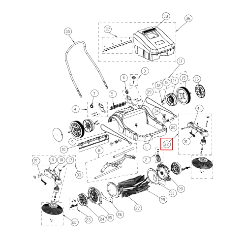SW 250 Yan Süpürge Sol Kıt