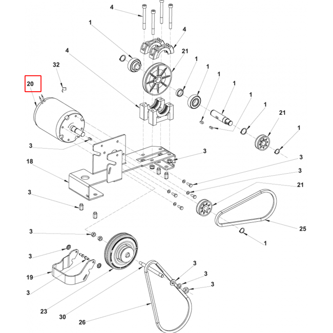 Nilfisk SW 750 Motor Elektrik 200W 12V Sıp