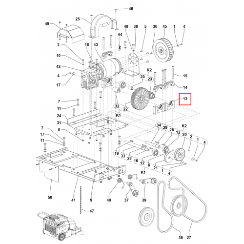 SW 900 Rulman Alt Destek Plastik