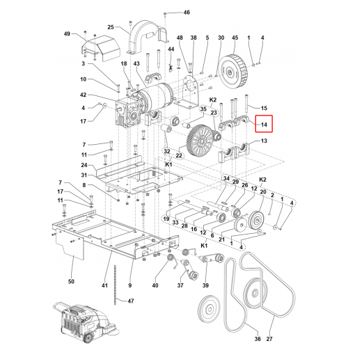 SW 900 Rulman Üst Destek Plastik