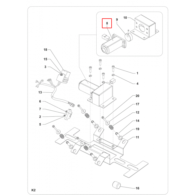 Nilfisk SW 900 Motor Filtre Çırpıcı 12W 12V