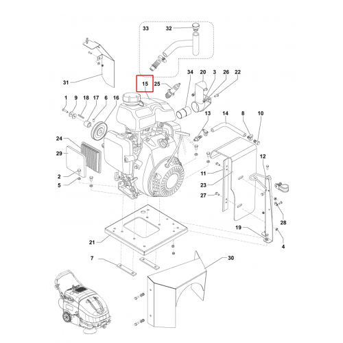 Nilfisk SW 900 Motor Petrol Honda Gx 100 3Hp