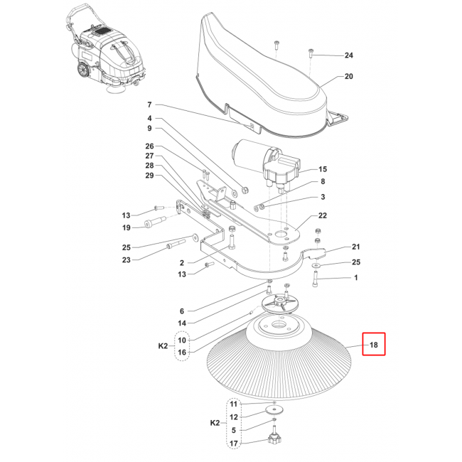 Nilfisk SW 900 Yan Süpürge 109X315 Ppl 0.5