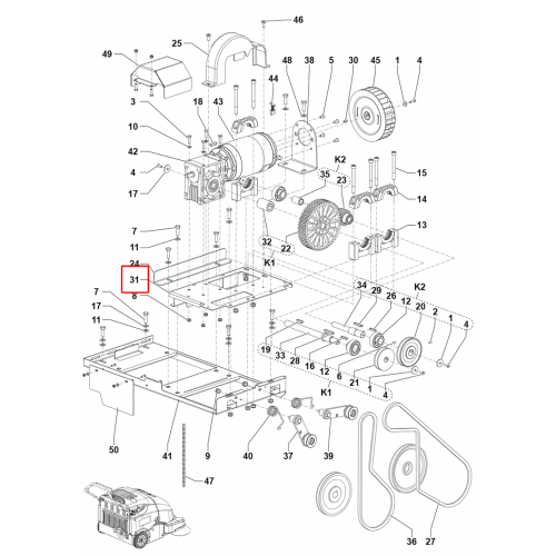 SW 900 Destek Galv. Dişli Kutusu