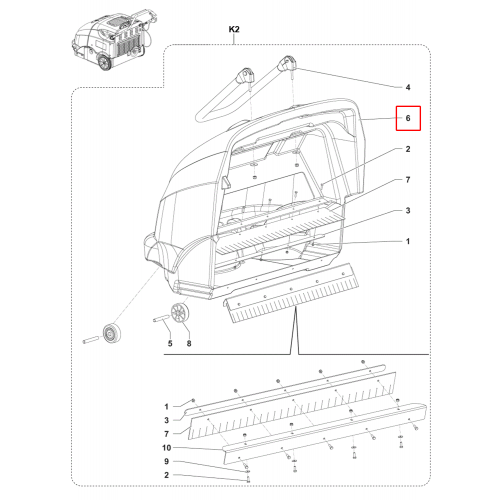 SW 900 Atık Konteyner Plastik Gri