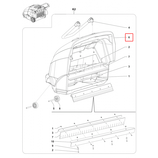 SW 900 Atık Konteyner Plastik Gri
