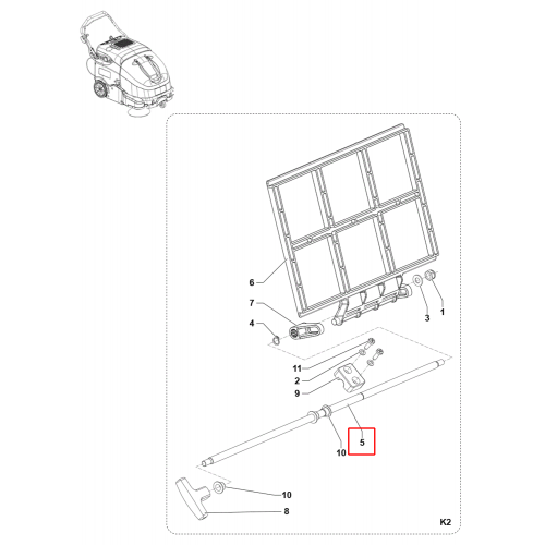 SW 900 Filtre Çırpıcı Çubuğu Galvaniz