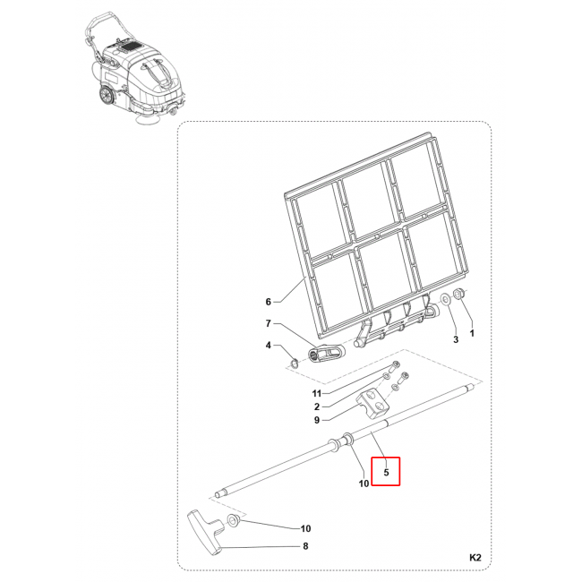 SW 900 Filtre Çırpıcı Çubuğu Galvaniz