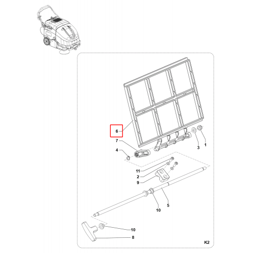 Nilfisk SW 900 Filtre Çırpıcı Tarağı Platik