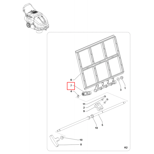 Nilfisk SW 900 Dragger Filtre Çırpıcı Plastik
