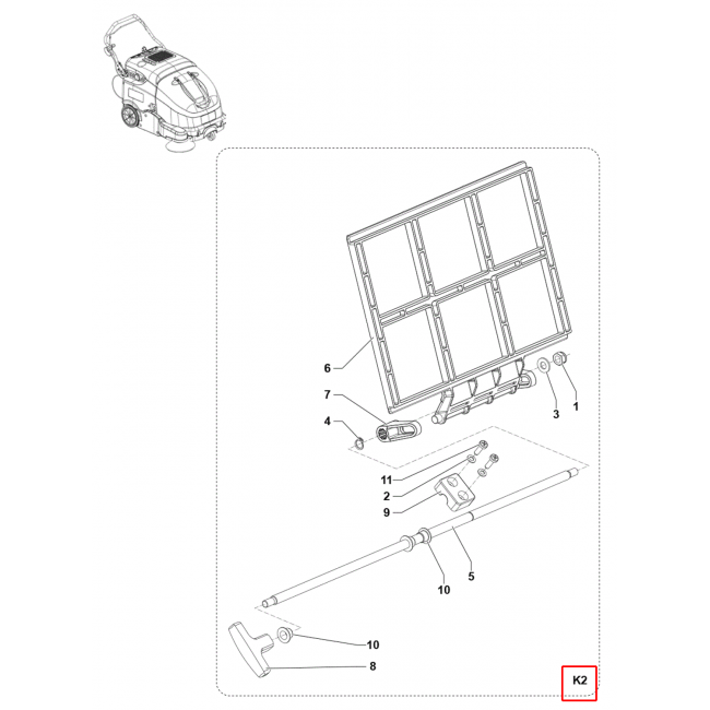 Nilfisk SW 900 Manuel Filtre Çırpıcı Kiti