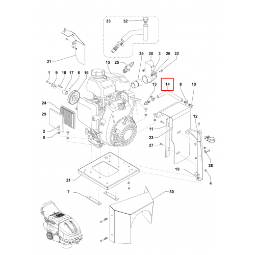 SW 900 Yağ Drenaj Hortumu L.280Mm Sıp