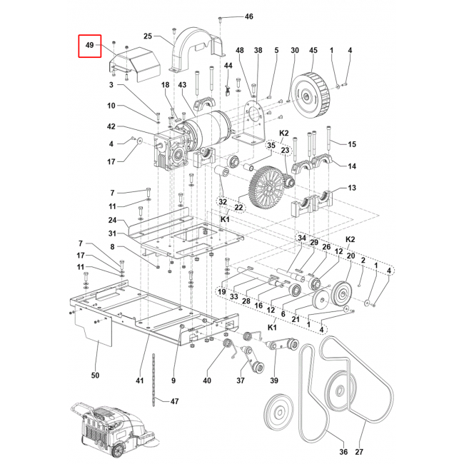 SW 900 Kapak Met. Arka F Motor Kiti