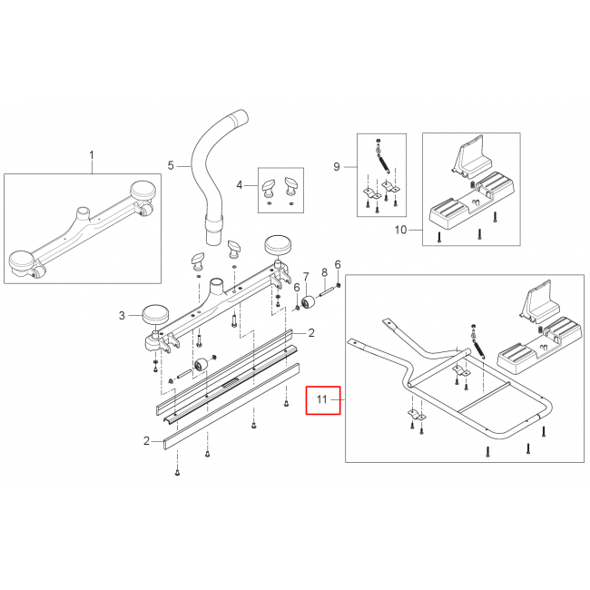 VL500-55 Silecek Nozul Jet Siyah İçin FrameKit