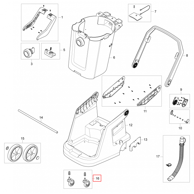 VL500 75 2-P Arabası Tekerlek Bağlantısı 