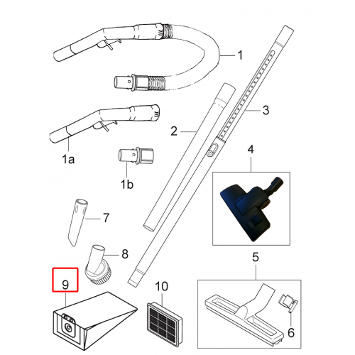 Nilfisk VP 600 Battery Toz Torbası 10 Adet
