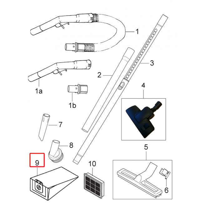 Nilfisk VP 600 Battery Toz Torbası 10 Adet