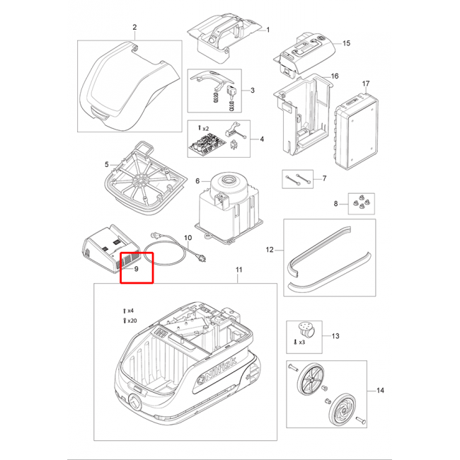 Nilfisk VP 600 Battery Akü Şarj Cihazı 500W